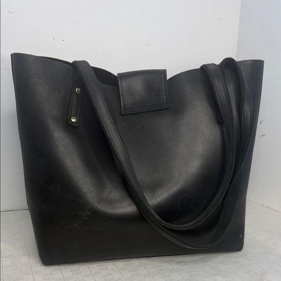 S-ZONE GENUINE LEATHER TOTE in Black - Picture 6 of 11
